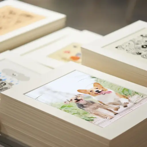 现场打印卡纸装裱